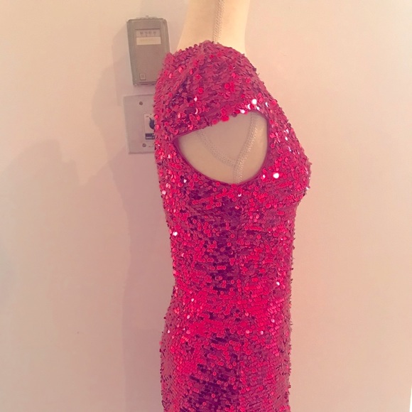 Lulus hot pink sequins dress Small - Picture 4 of 7